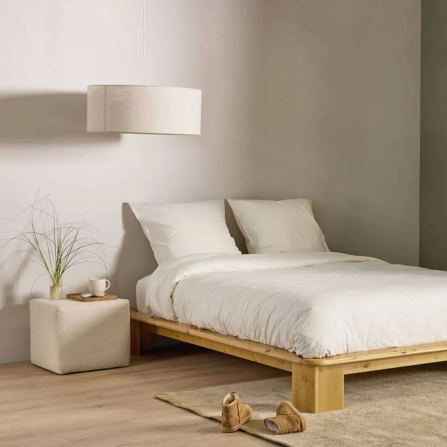 Abat-jour pour suspension lin 60 cm Roseline