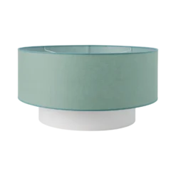 Abat-jour pour suspension tissu blanc et vert 60 cm Rym