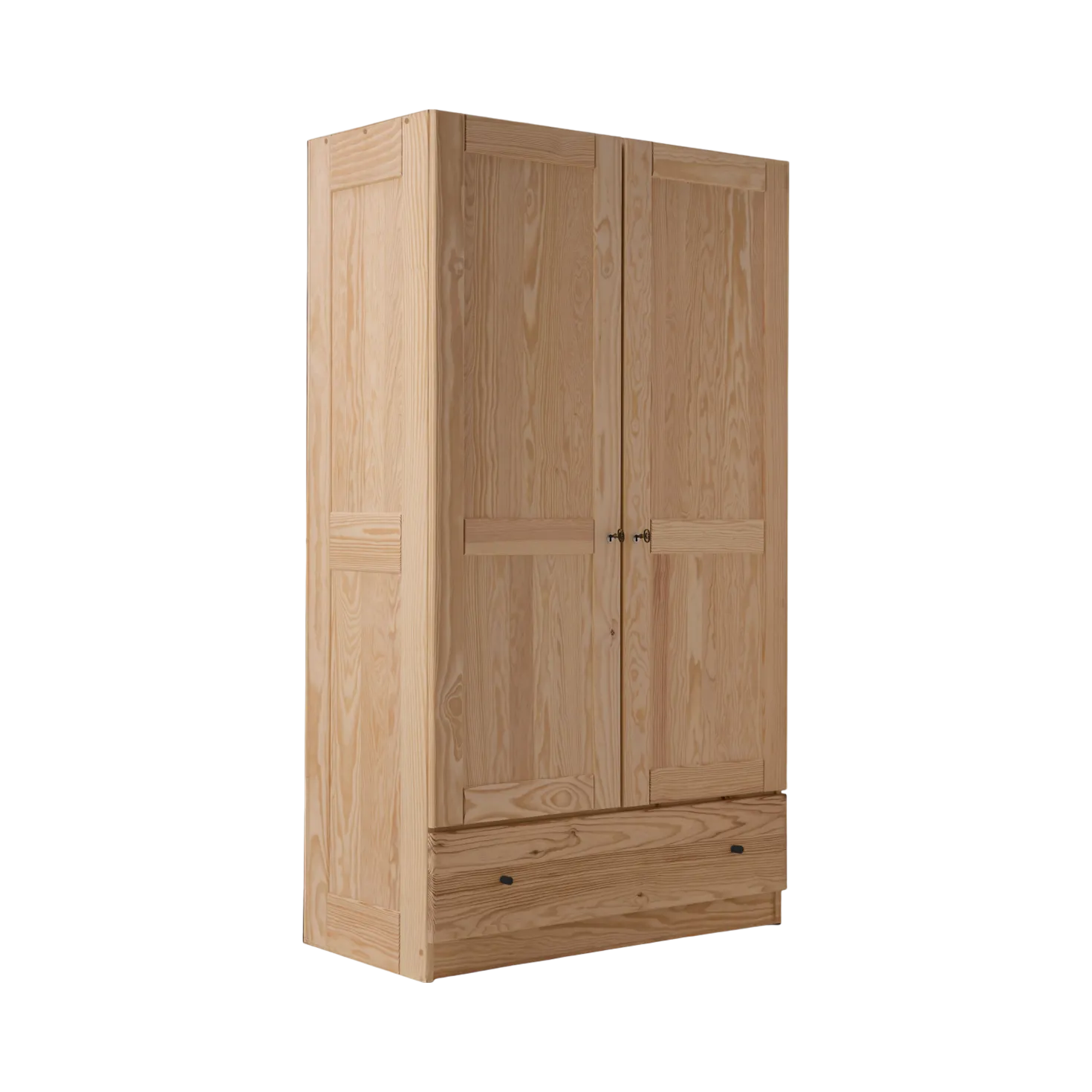 Armoire bois massif 2 portes 1 tiroir Iris