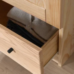 Armoire bois massif 2 portes 1 tiroir Iris