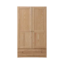 Armoire bois massif 2 portes 1 tiroir Iris