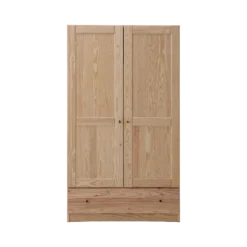 Armoire bois massif 2 portes 1 tiroir Iris
