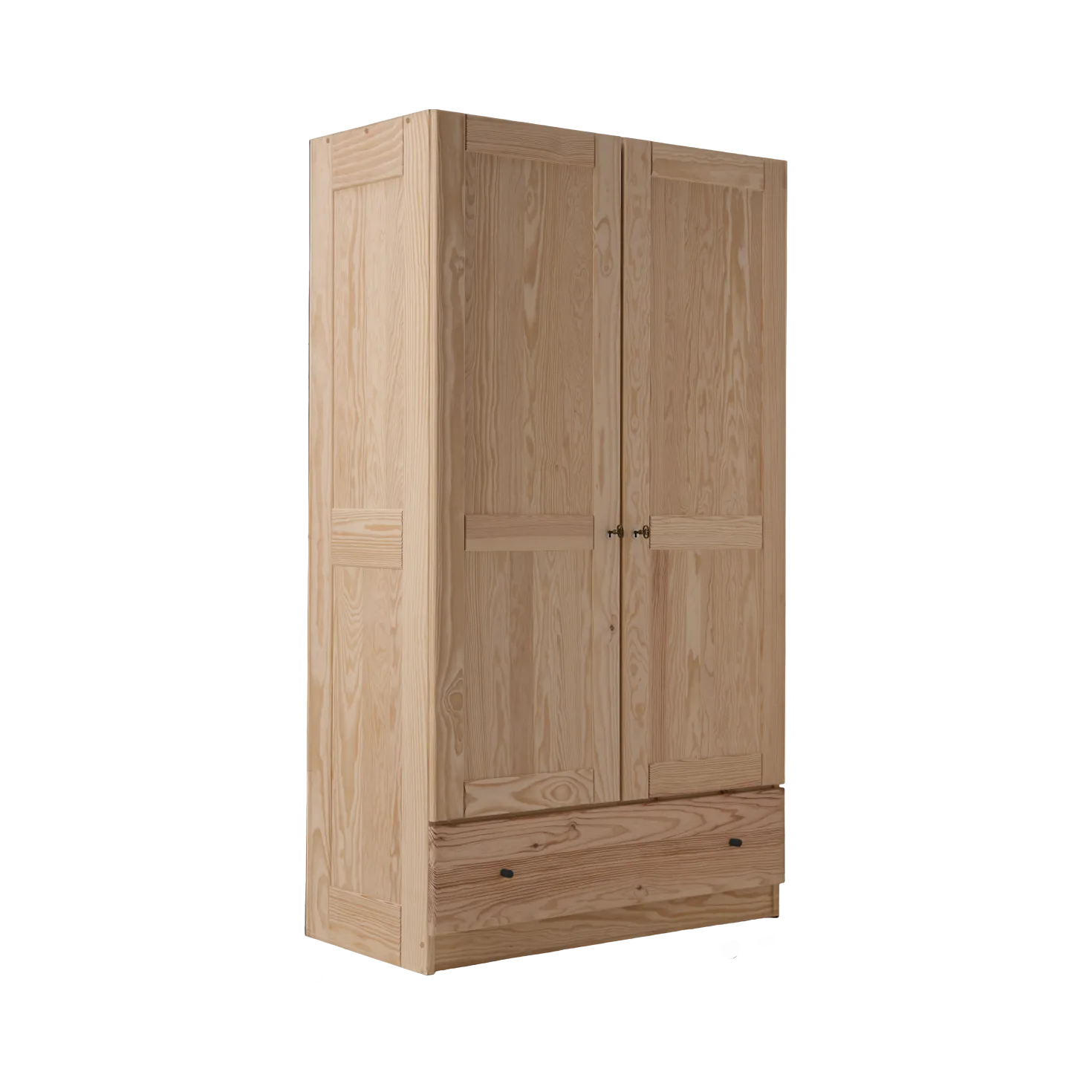 Armoire bois massif 2 portes 1 tiroir Iris
