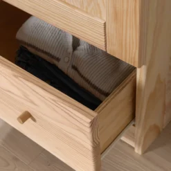Armoire bois massif 2 portes 1 tiroir Iris
