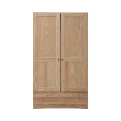 Armoire bois massif 2 portes 1 tiroir Iris