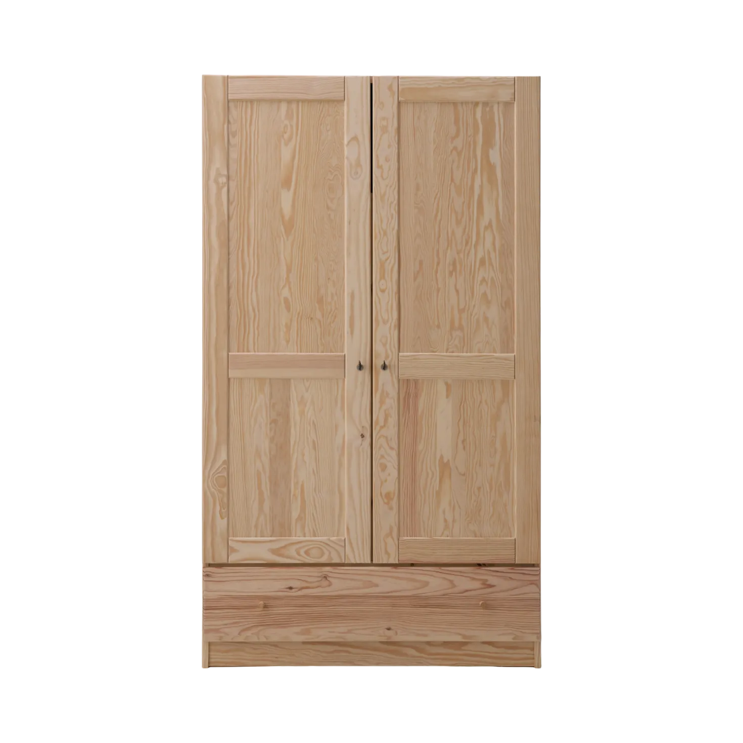 Armoire bois massif 2 portes 1 tiroir Iris