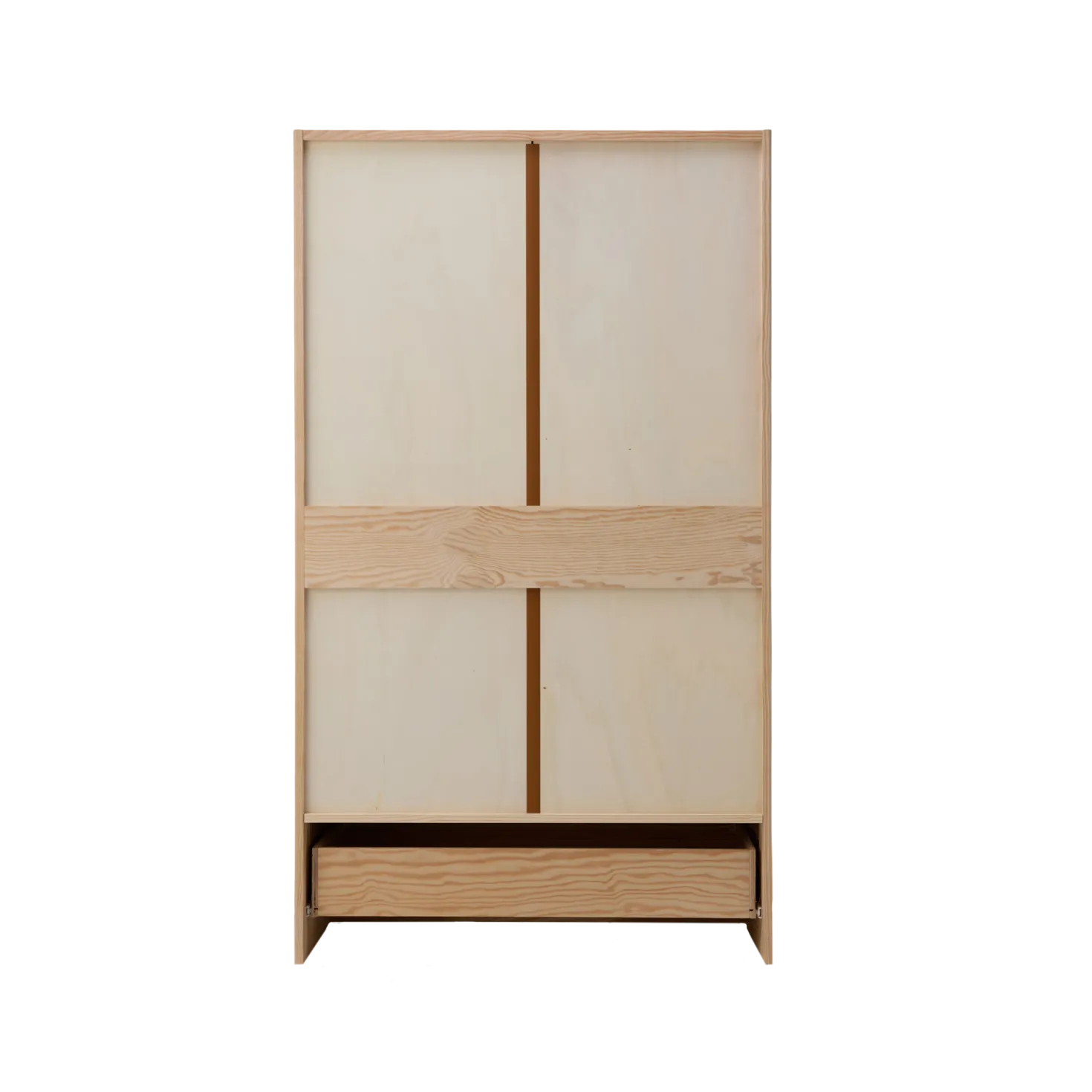 Armoire bois massif 2 portes 1 tiroir Iris
