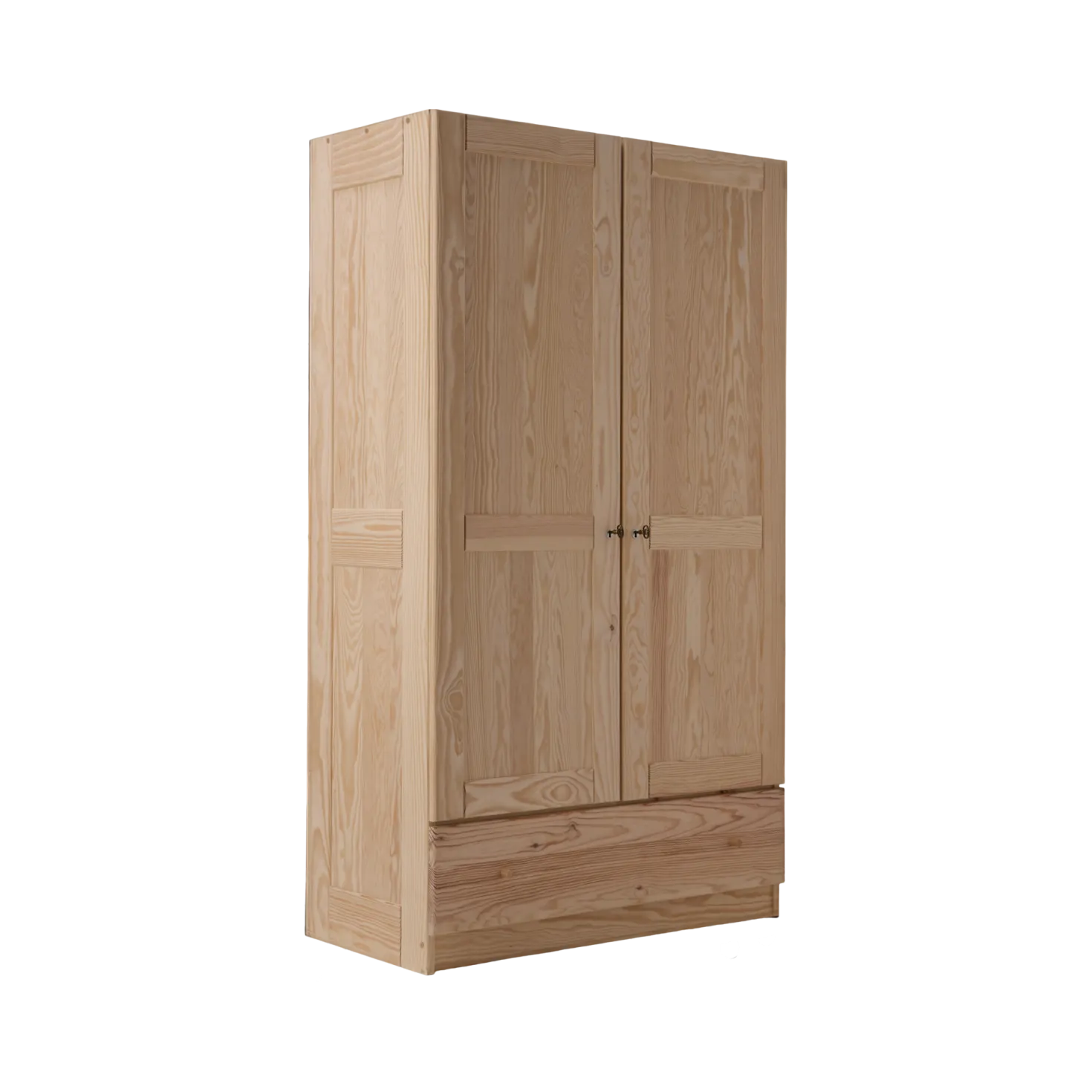 Armoire bois massif 2 portes 1 tiroir Iris