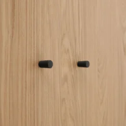 Armoire décor bois 2 portes 2 tiroirs Simon