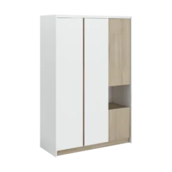 Armoire 4 portes décor bois Palerme