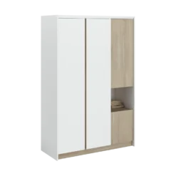 Armoire 4 portes décor bois Palerme