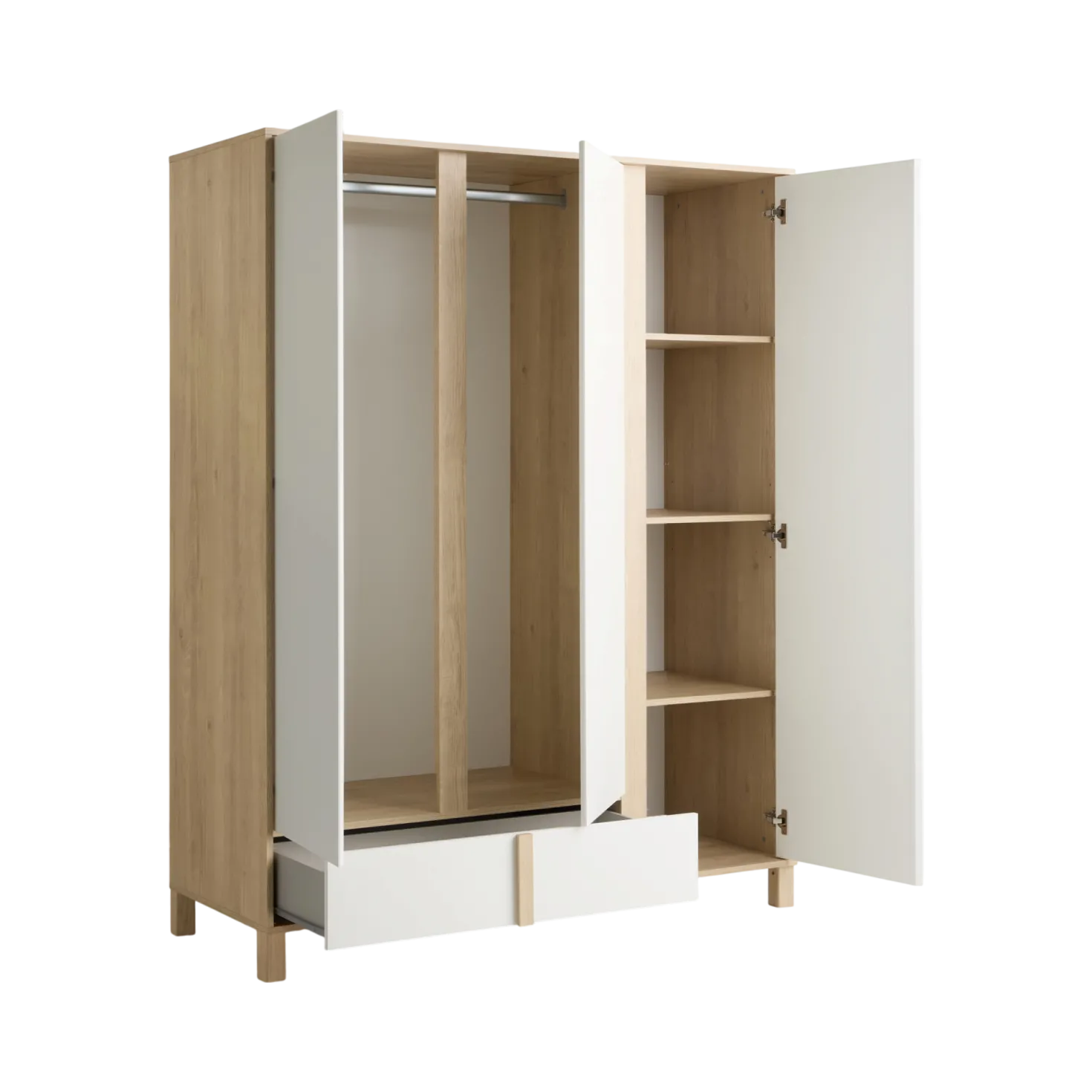 Armoire 3 portes 1 tiroir Gabrielle