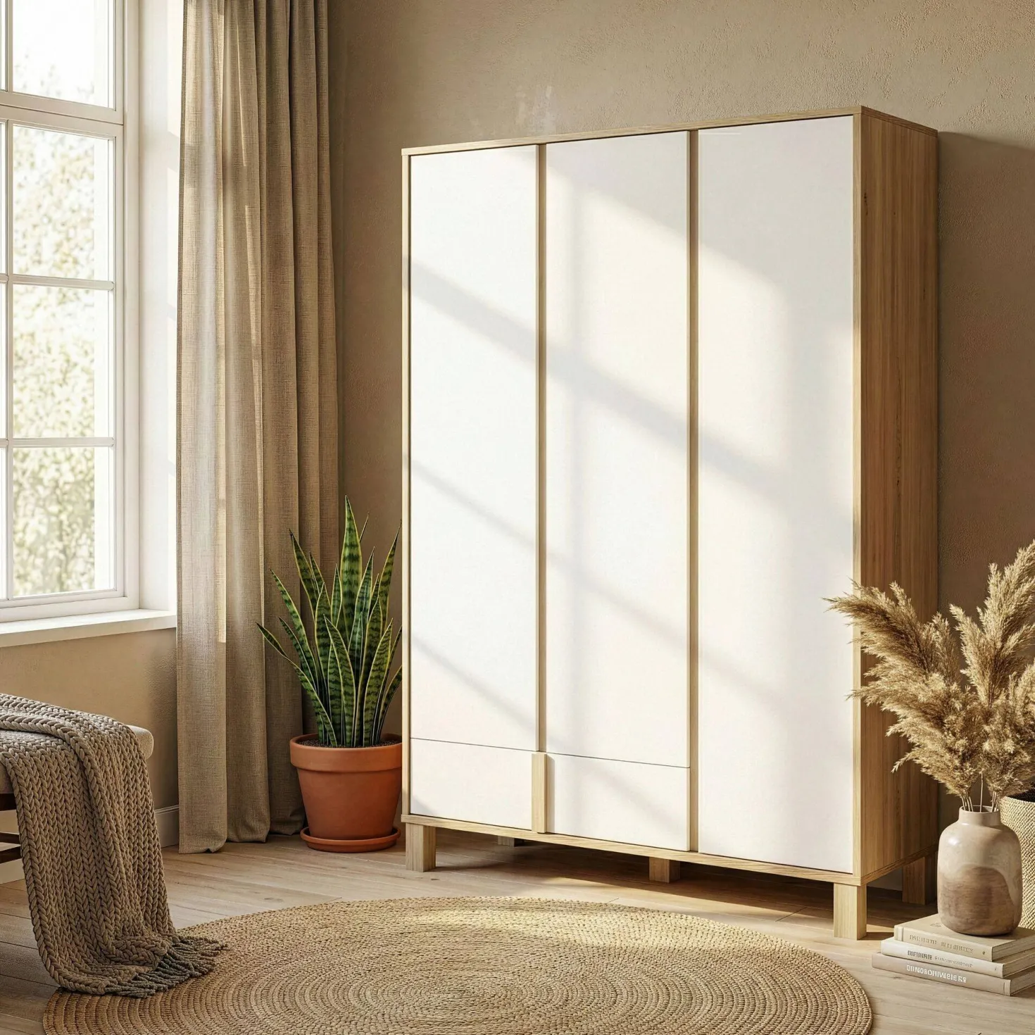 Armoire 3 portes 1 tiroir Gabrielle