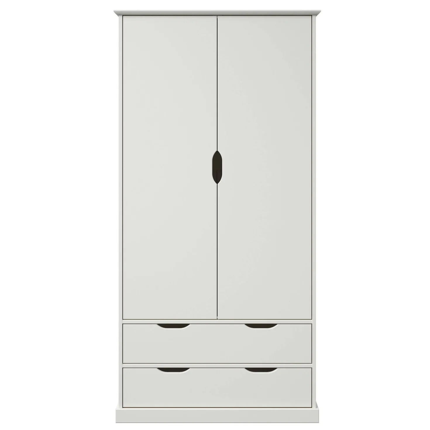 Armoire 2 portes 2 tirois bois Théa