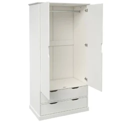 Armoire 2 portes 2 tirois bois Théa