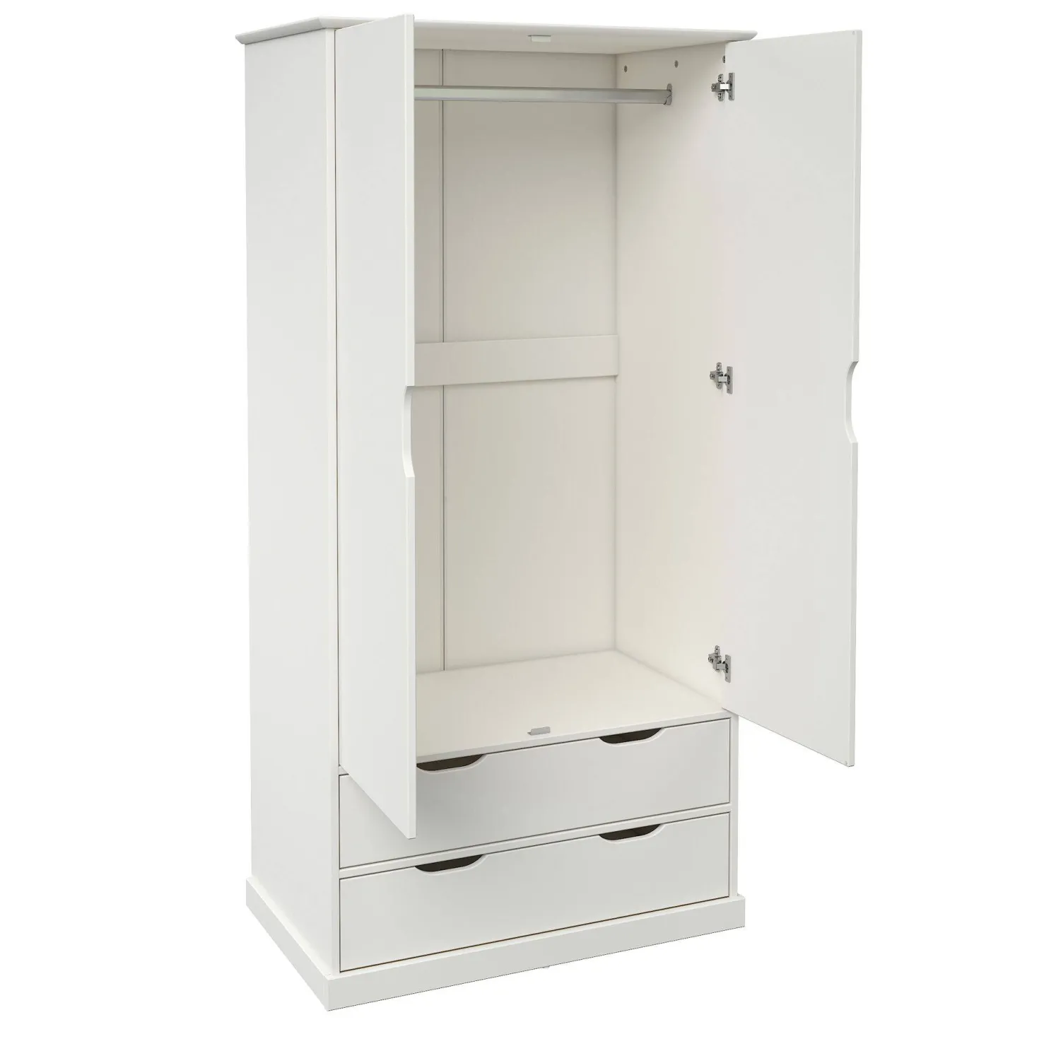 Armoire 2 portes 2 tirois bois Théa