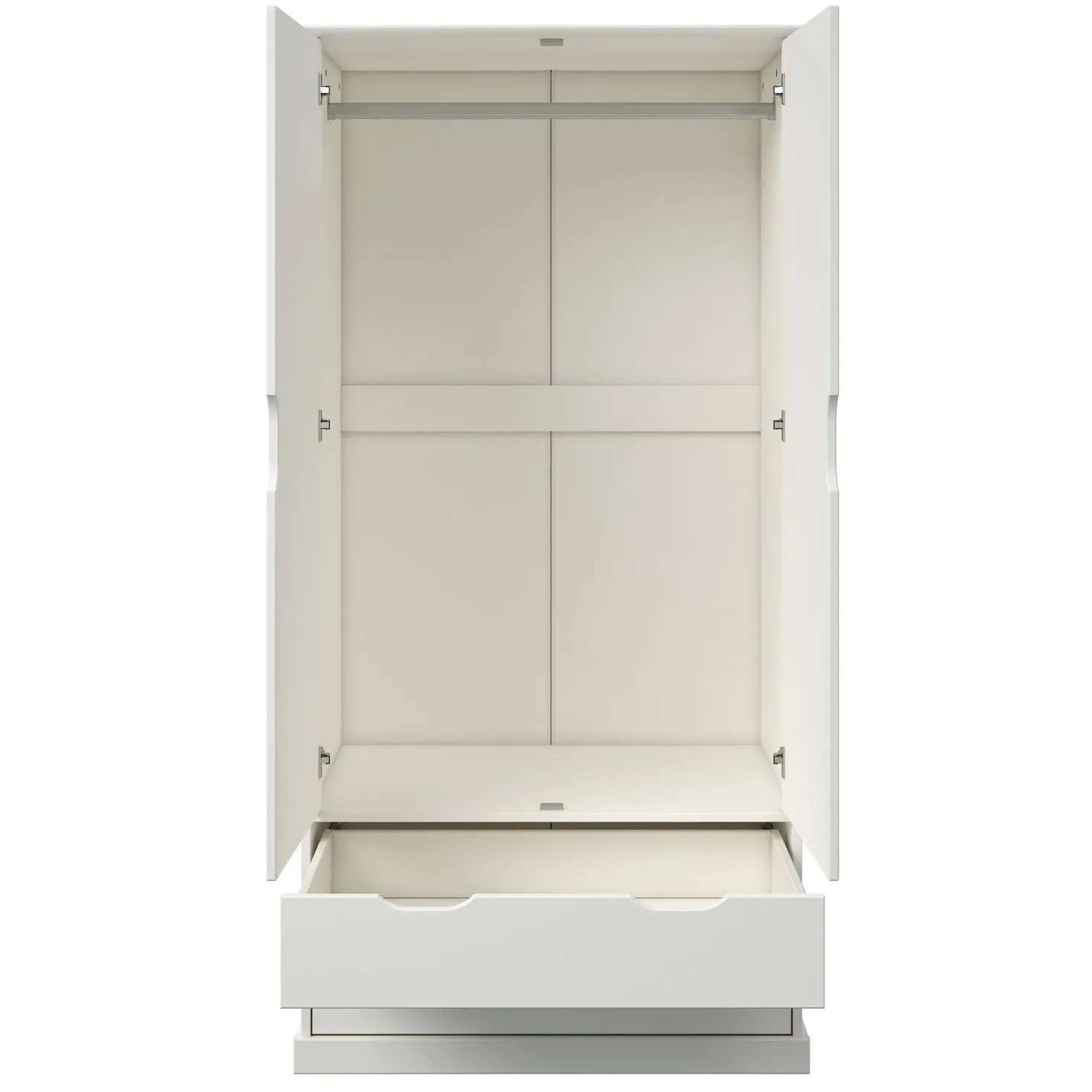 Armoire 2 portes 2 tirois bois Théa