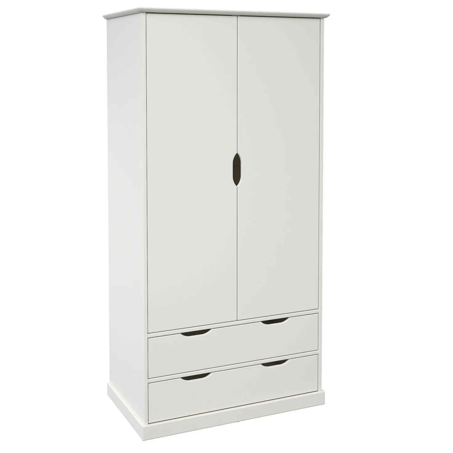 Armoire 2 portes 2 tirois bois Théa