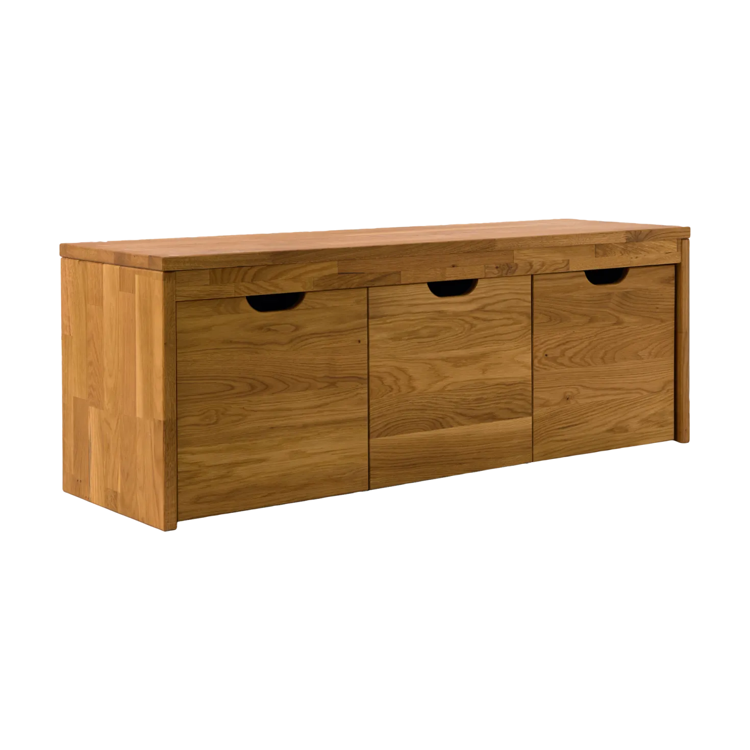 Banc bois massif 3 cubes de rangement Cyriel