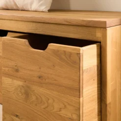Banc bois massif 3 cubes de rangement Cyriel