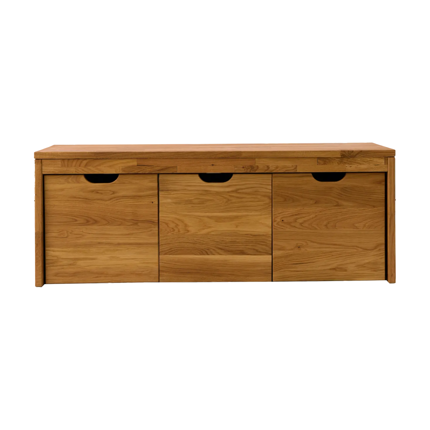 Banc bois massif 3 cubes de rangement Cyriel