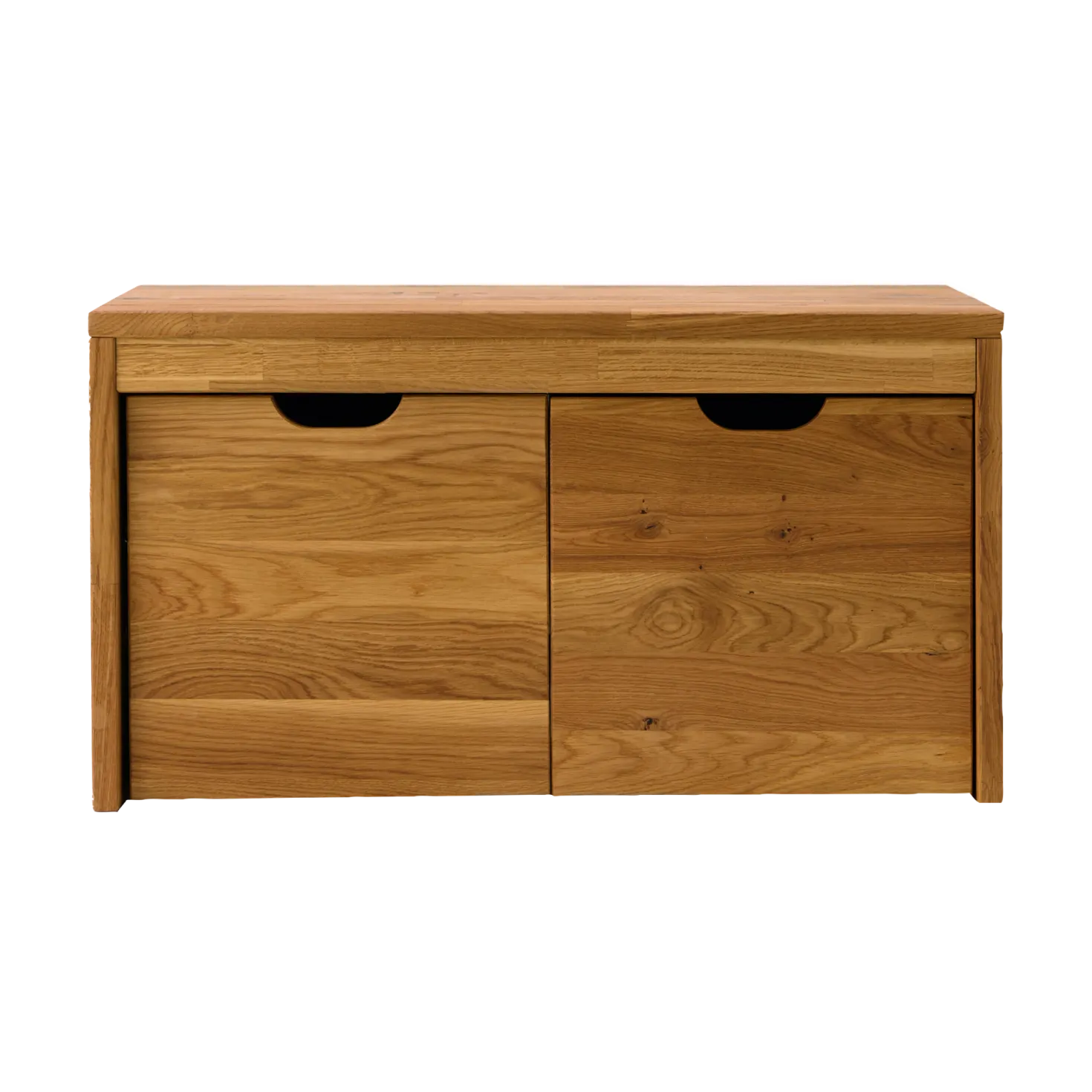 Banc bois massif 2 cubes de rangement Cyriel