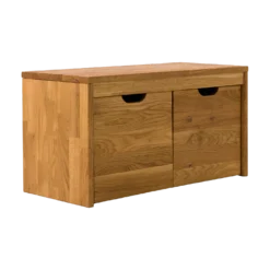 Banc bois massif 2 cubes de rangement Cyriel