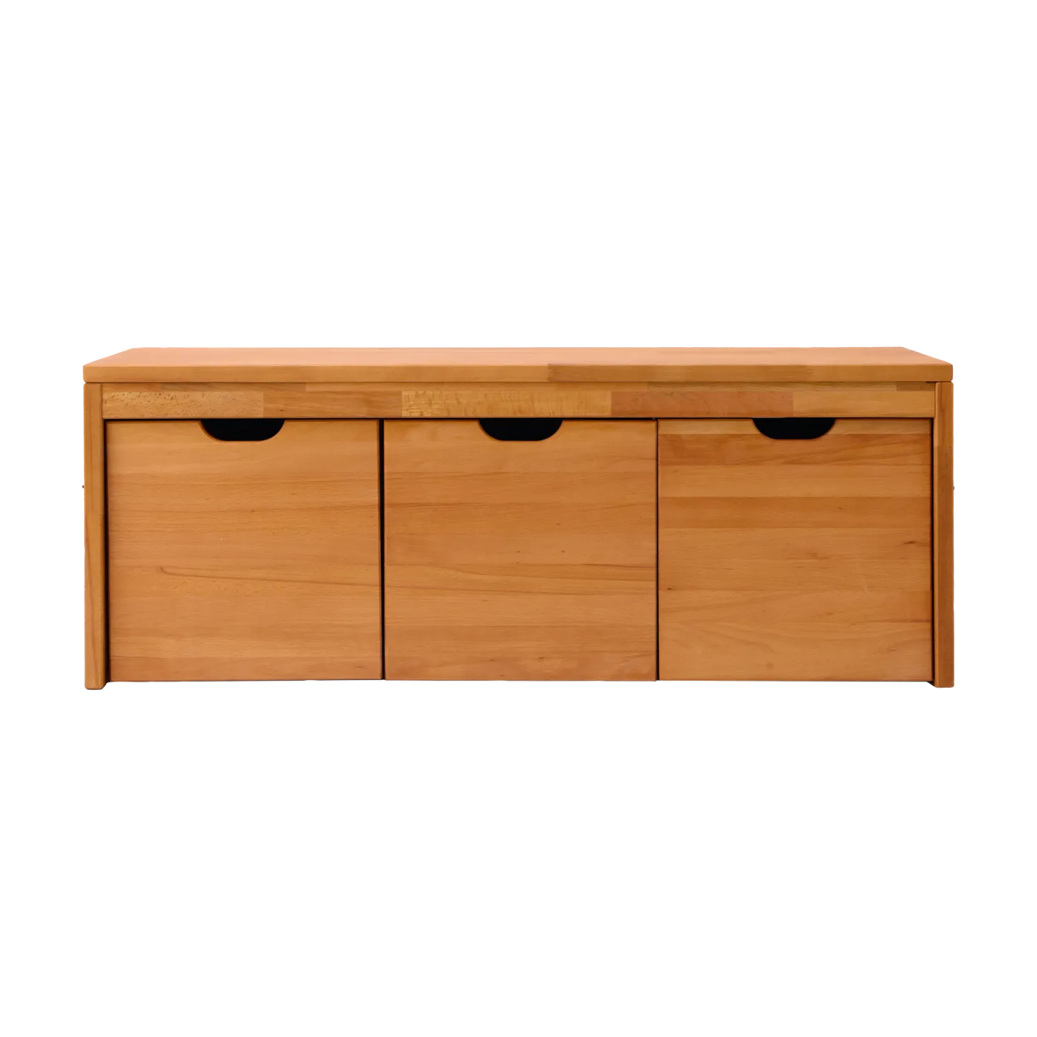 Banc bois massif 3 cubes de rangement Cyriel