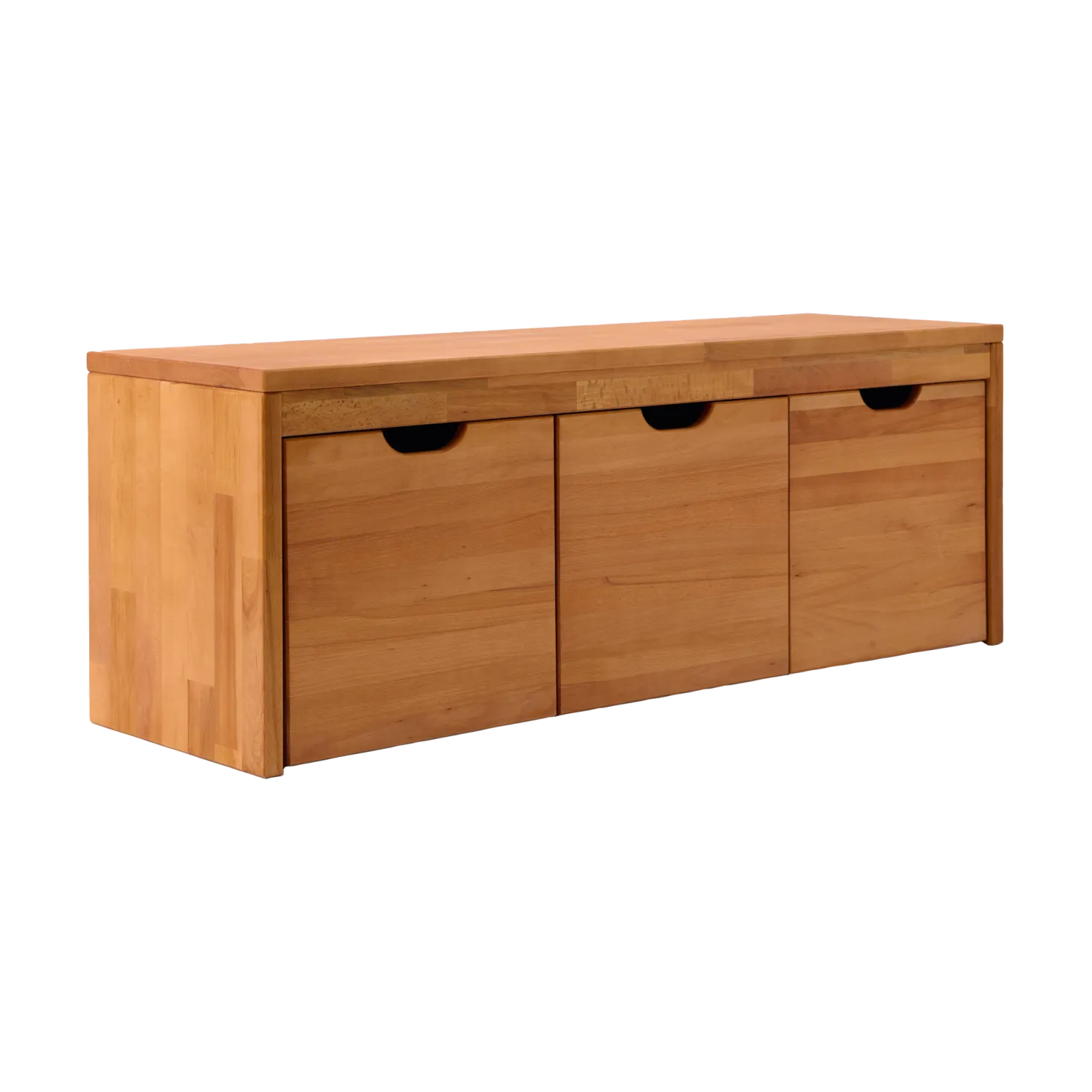 Banc bois massif 3 cubes de rangement Cyriel