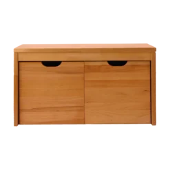 Banc bois massif 2 cubes de rangement Cyriel