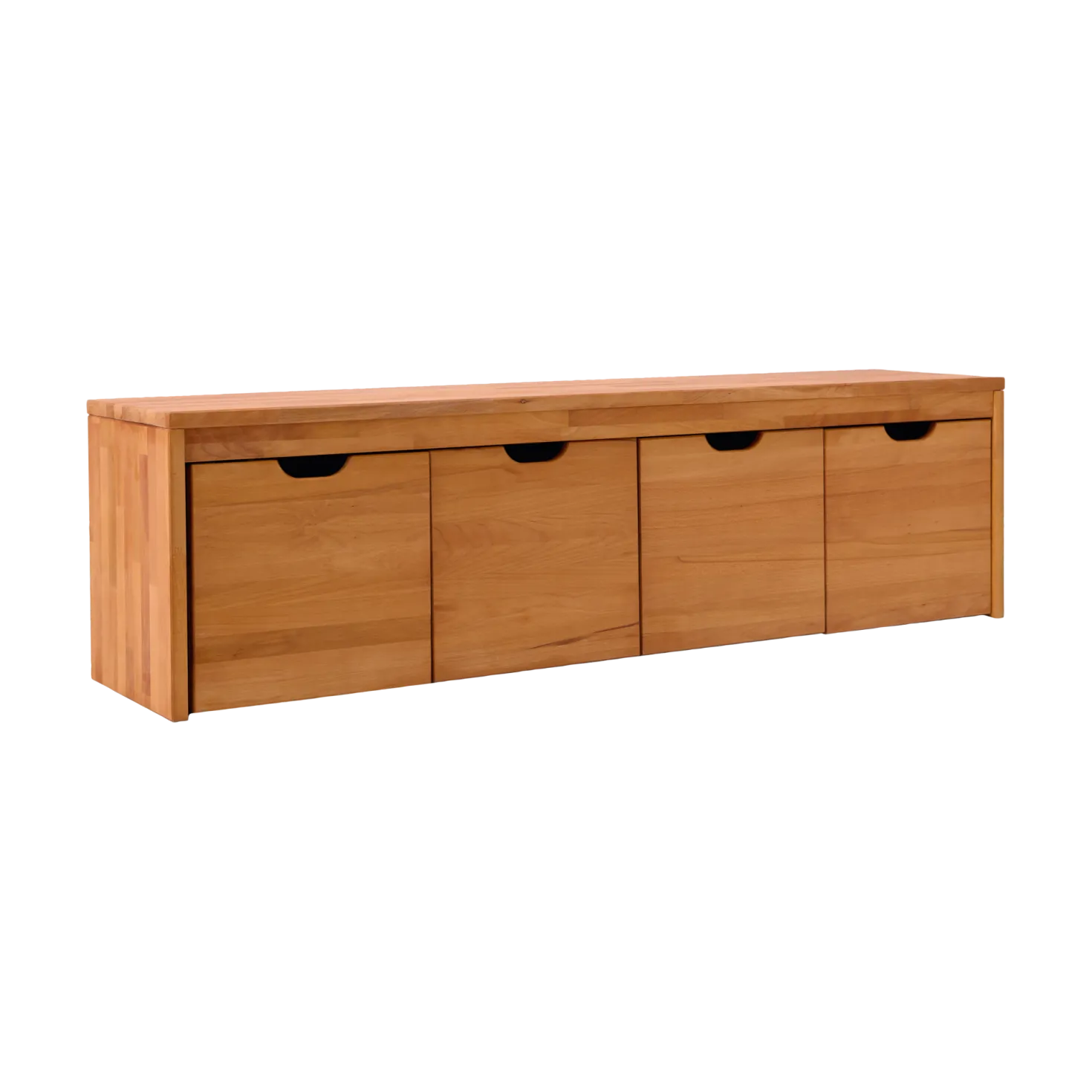 Banc bois massif 4 cubes de rangement Cyriel