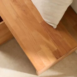 Banc à chaussures bois massif avec 2 cubes de rangement Cyriel