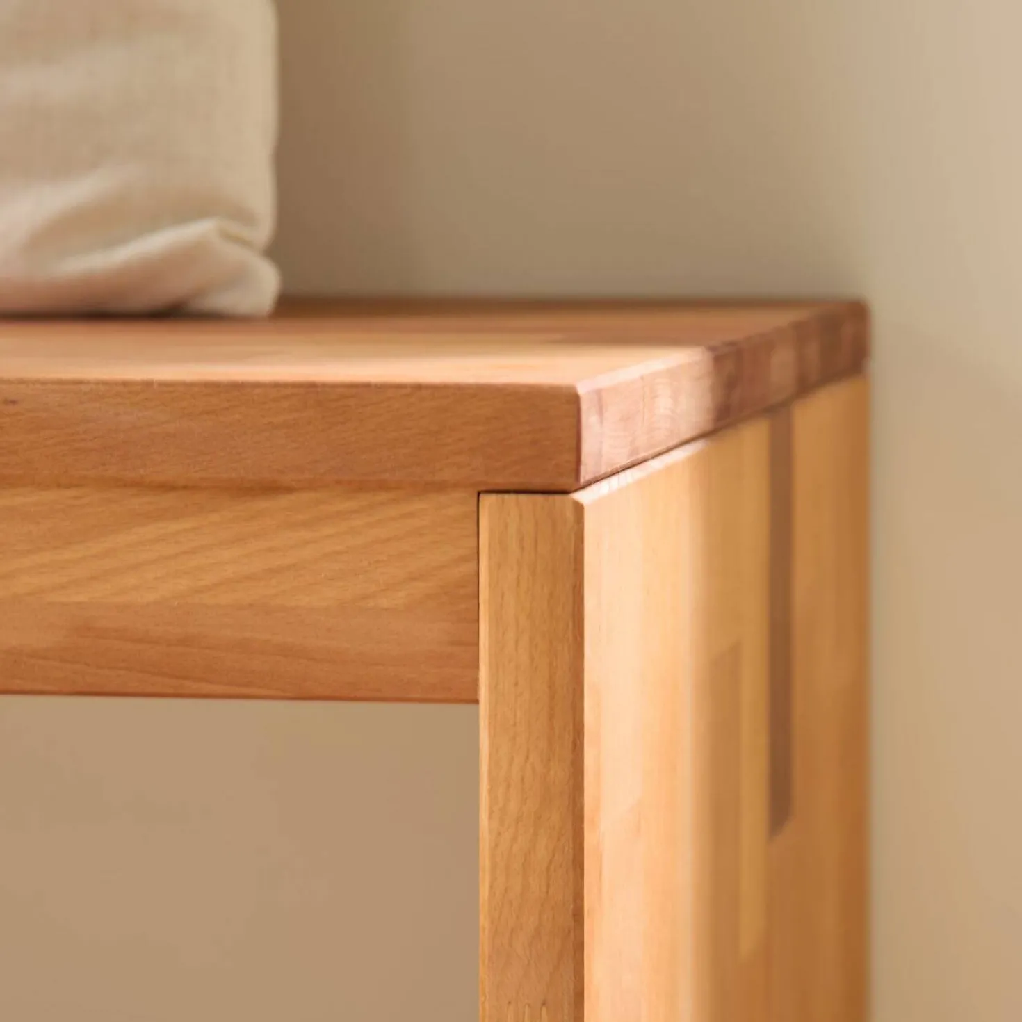 Banc à chaussures bois massif 2 places Cyriel