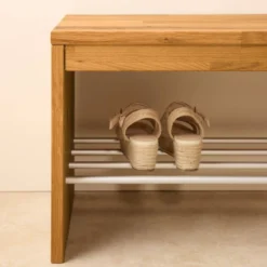 Banc à chaussures bois massif 1 place Cyriel