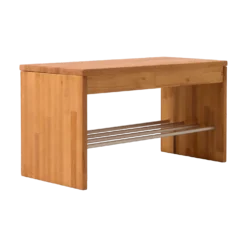 Banc à chaussures bois massif 1 place Cyriel