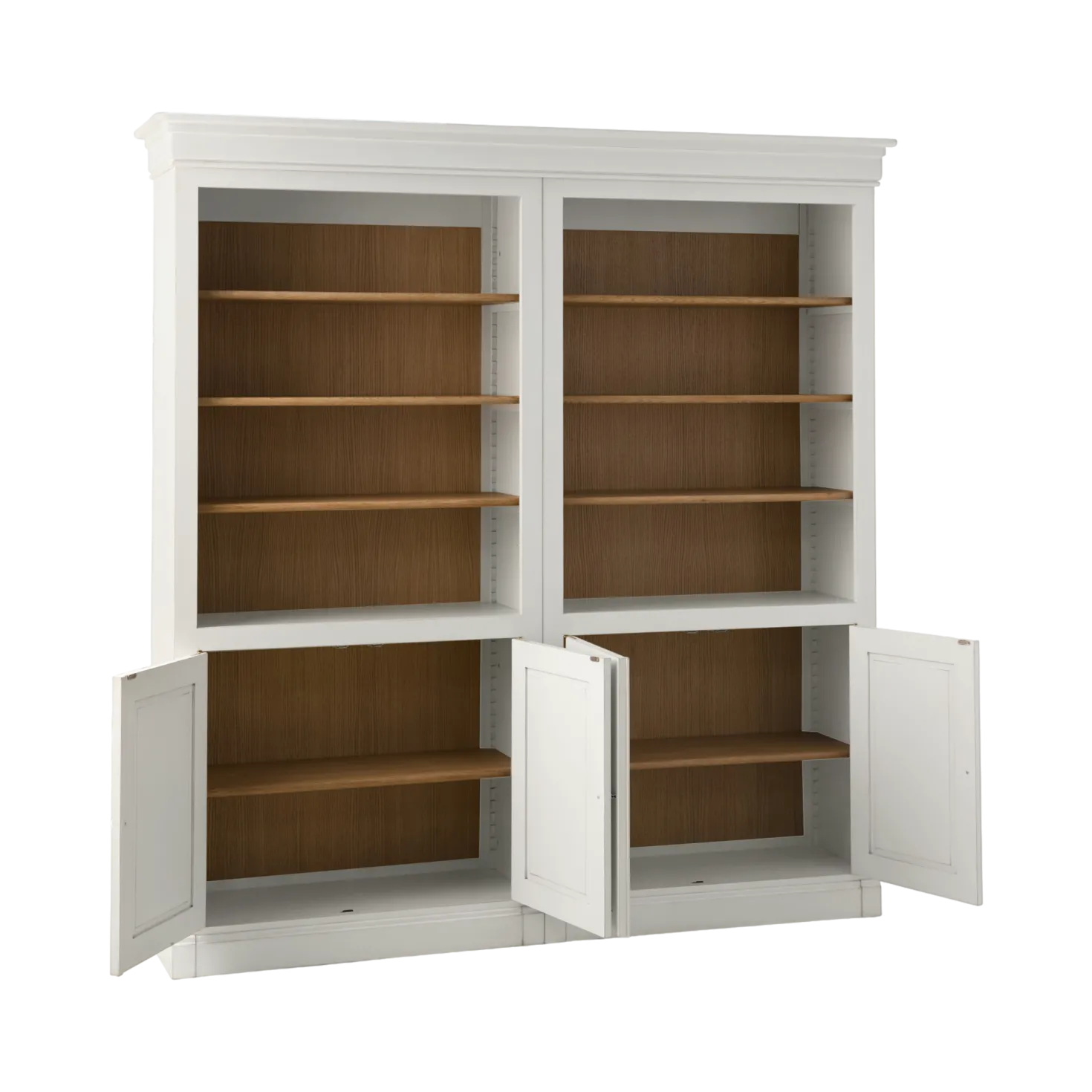 Bibliothèque bois massif 4 portes Embellie