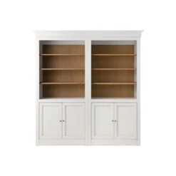 Bibliothèque bois massif 4 portes Embellie