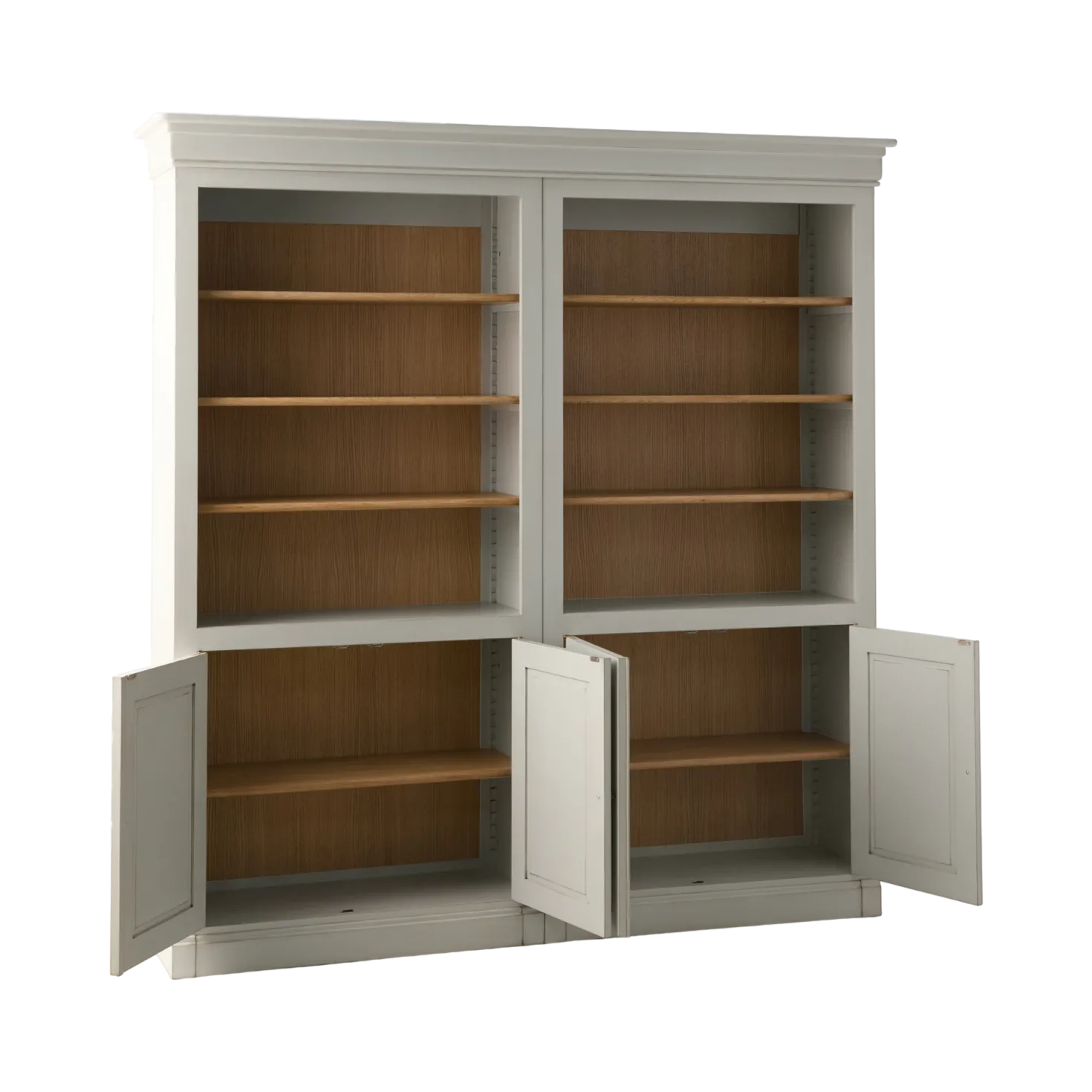 Bibliothèque bois massif 4 portes Embellie
