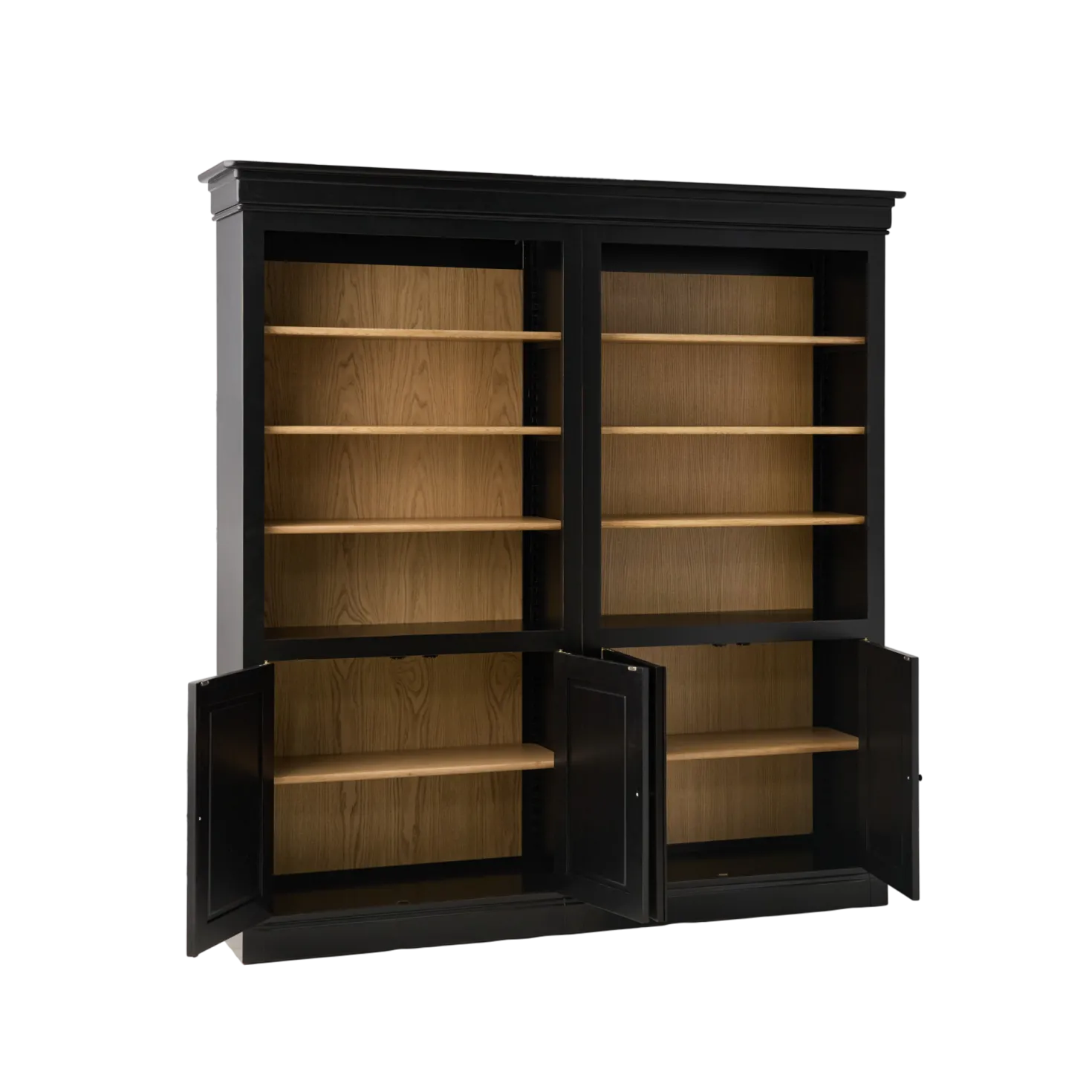 Bibliothèque bois massif 4 portes Embellie