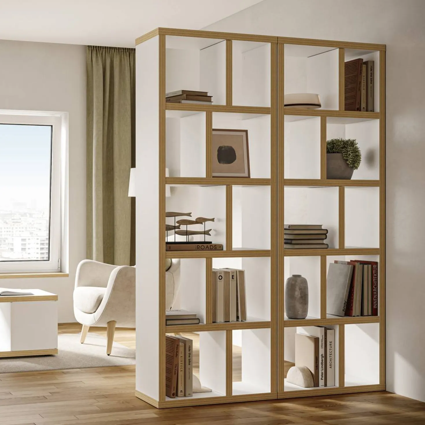 Bibliothèque 5 niveaux L70 cm Texas
