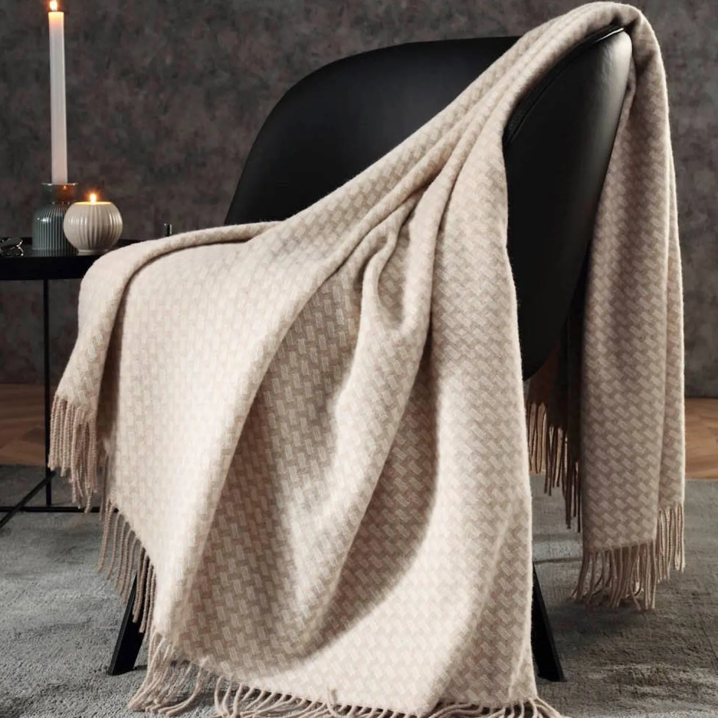BIEDERLACK Plaid cachemire laine 130 x 170 cm Barbara