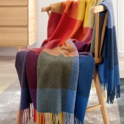 BIEDERLACK Plaid laine et cachemire à carreaux Clarence