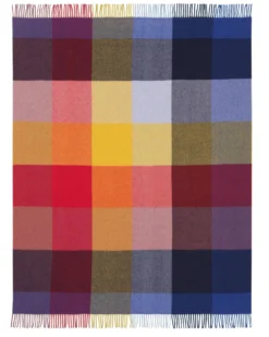 BIEDERLACK Plaid laine et cachemire à carreaux Clarence