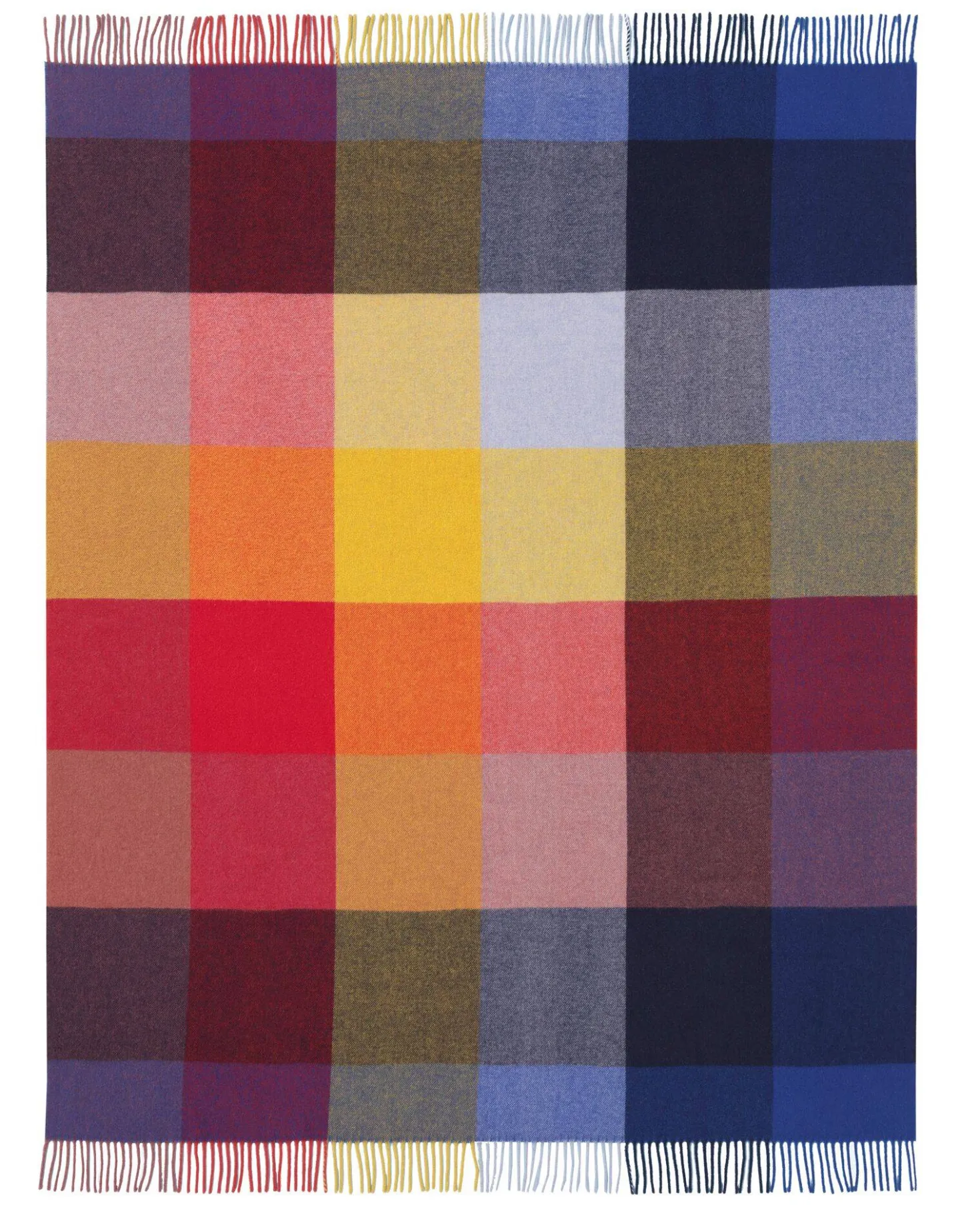 BIEDERLACK Plaid laine et cachemire à carreaux Clarence