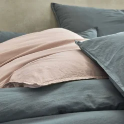 BLANC DES VOSGES Drap housse percale lavée Bohème