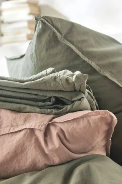 BLANC DES VOSGES Drap percale lavée Bohème