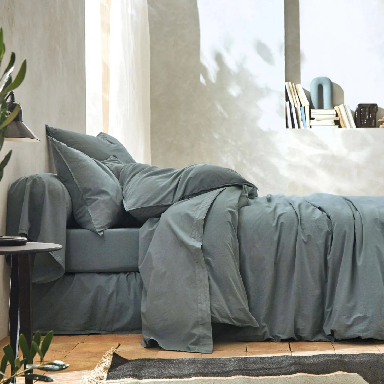 BLANC DES VOSGES Drap percale lavée Bohème