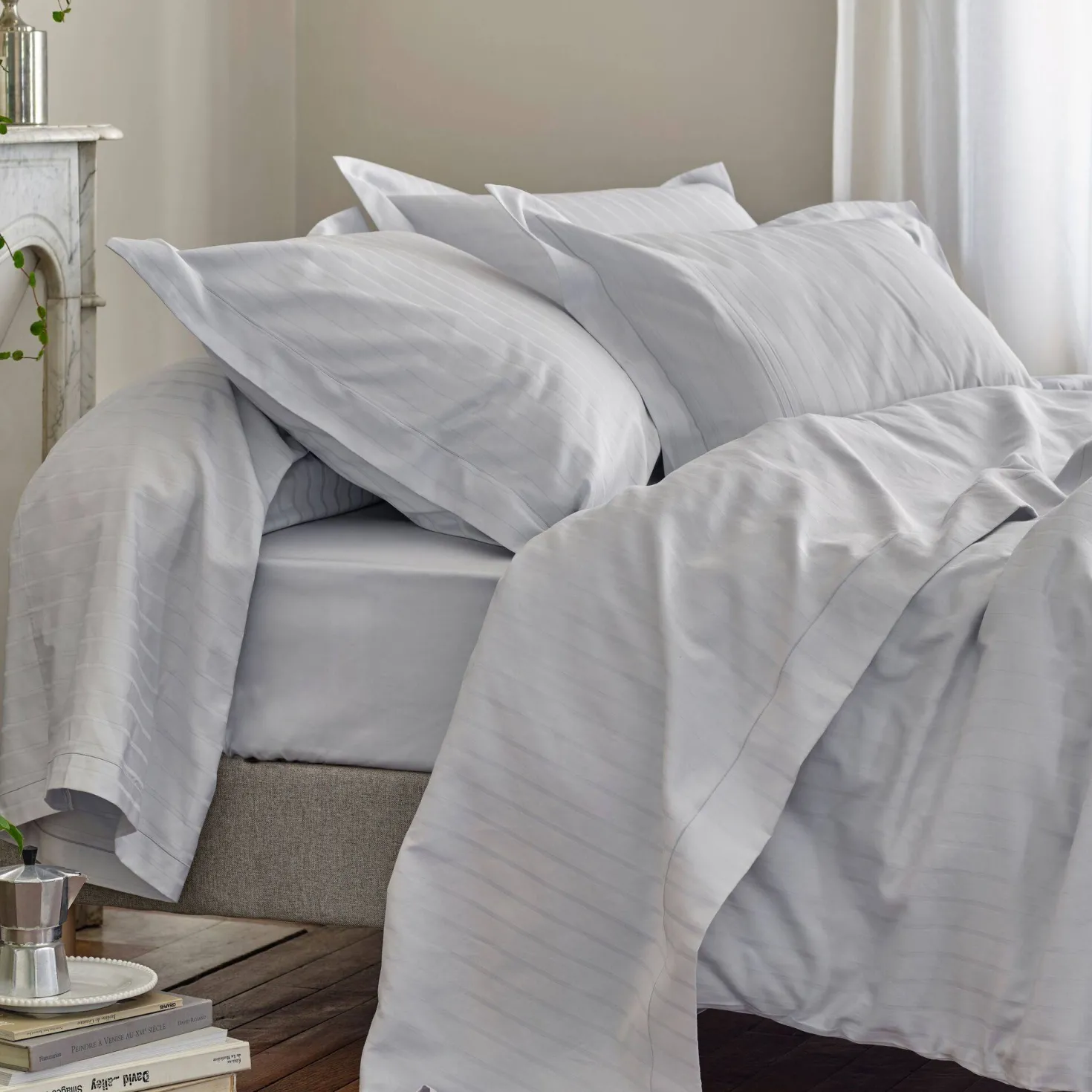 BLANC DES VOSGES Housse de couette satin Divine