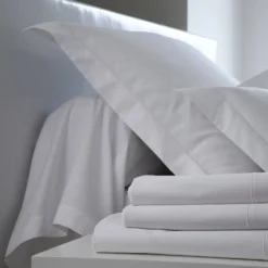 BLANC DES VOSGES Taie de traversin Satin