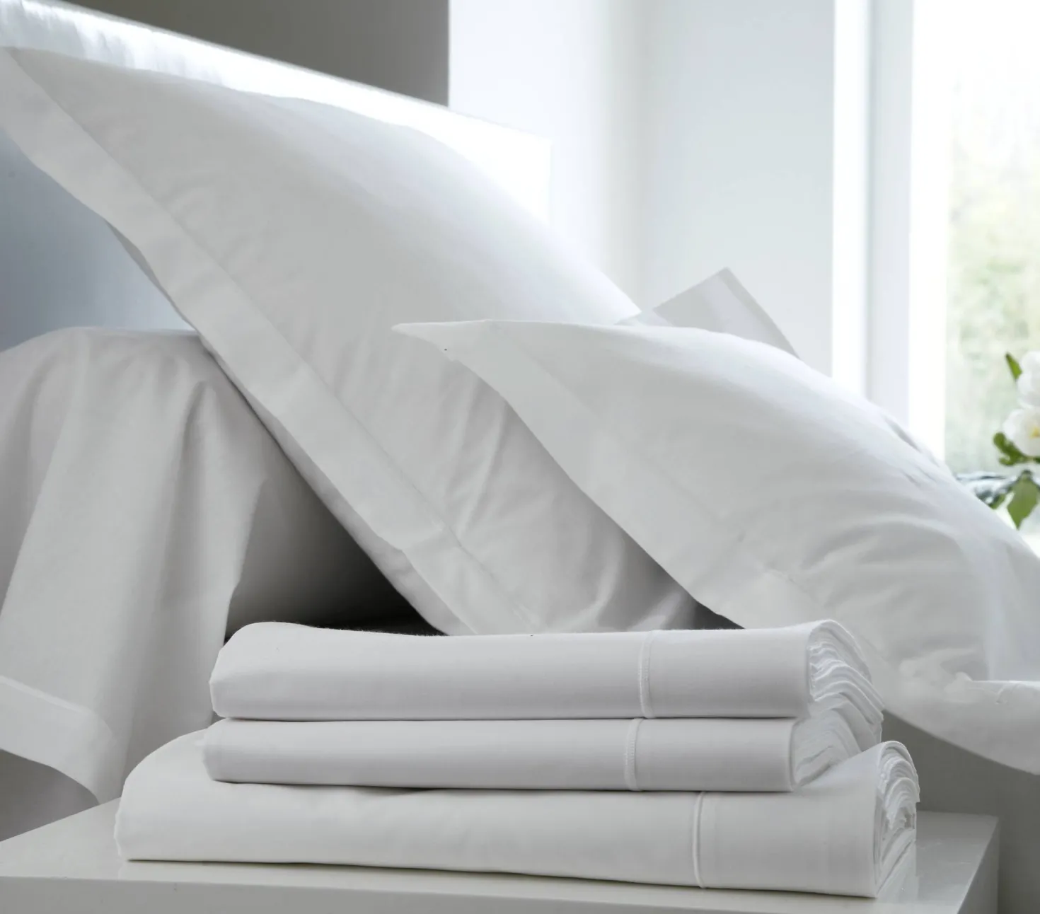 BLANC DES VOSGES Taie d'oreiller Percale Easy